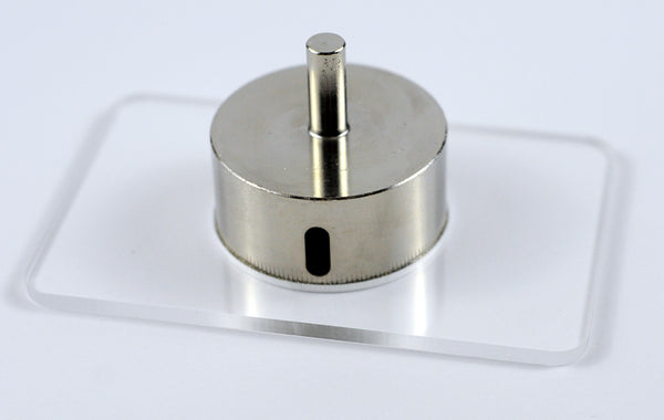 Glass Hole Saw Diamond Coated 60mm / 2.36 Inch (2-3/8") Drill Bit and drilling jig template