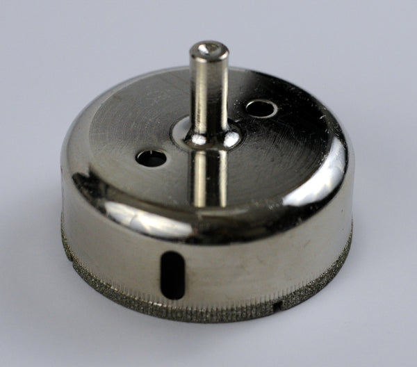 Glass Hole Saw Diamond Coated 75mm / 3 Inch Drill Bit and drilling jig template