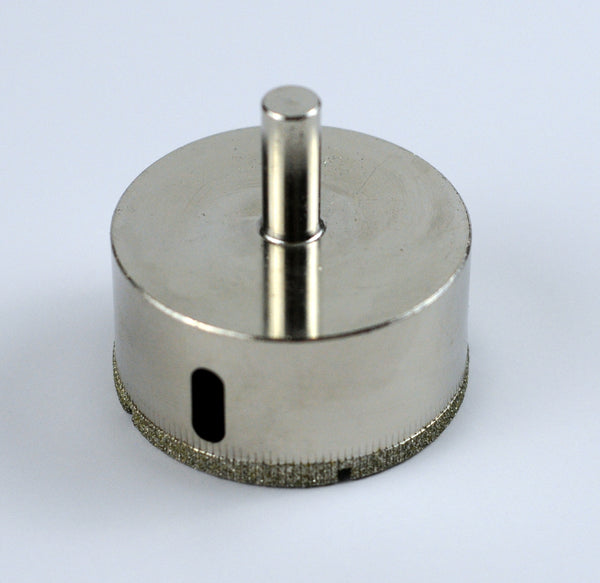 Glass Hole Saw Diamond Coated 60mm / 2.36 Inch (2-3/8") Drill Bit and drilling jig template
