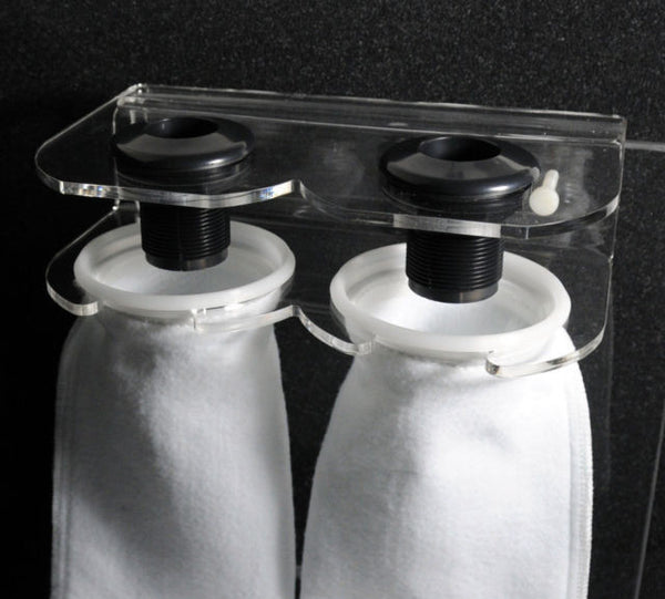 Dual 7" Filter Sock Holder. Sump Micron Bag Hang On Pre Filter