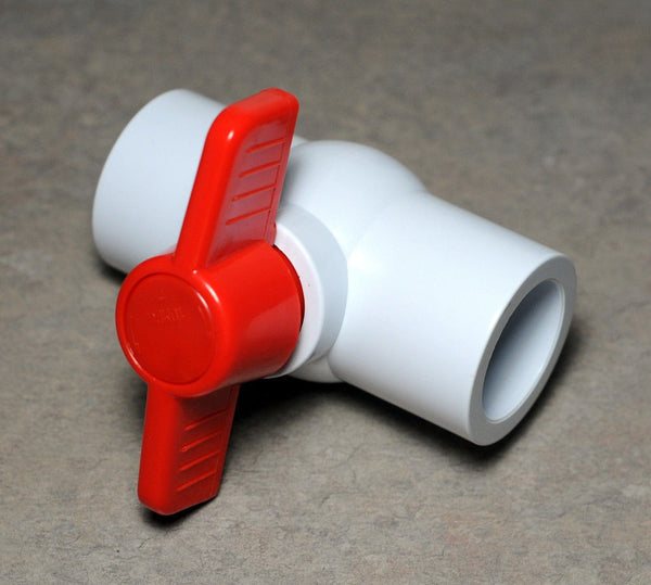 3/4" Pvc Ball Valve - Slip X Slip. Aquarium Plumbing .75" 3/4 Inch