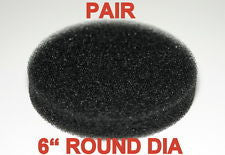 Pair 6" Round Foam Sponge For Aquarium Canister Filter And Substrate Reactor