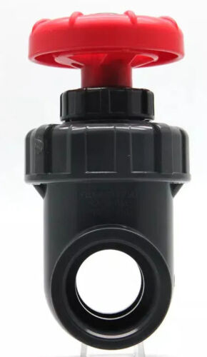 1" PVC gate valve sch80 socket slip x slip